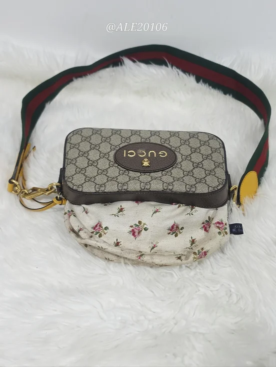 Gucci Supreme Camera Messenger Bag Brown GG Canvas Crossbody Unisex - Picture 14 of 16